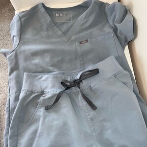 Dusty Blue FIGS scrub set